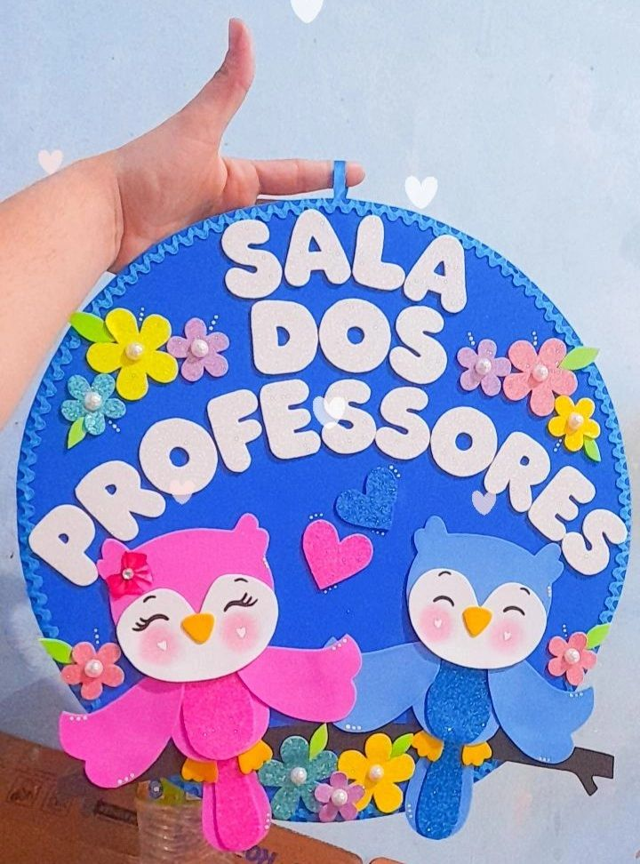 Placa Sala dos Professores em EVA