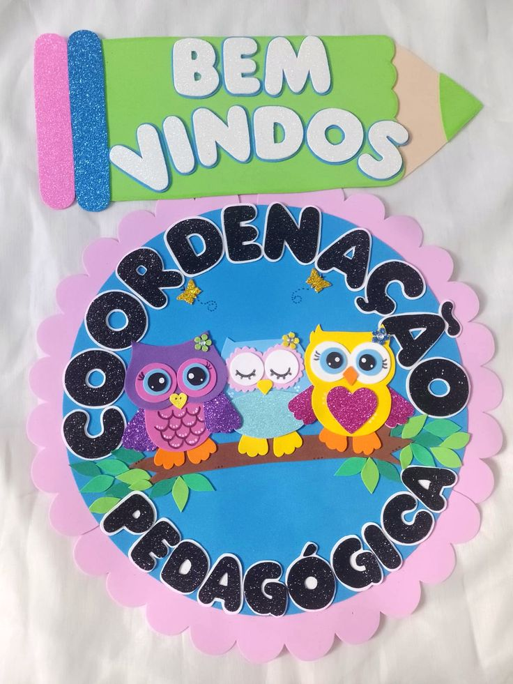 Placa Coordenação Pedagógica em EVA