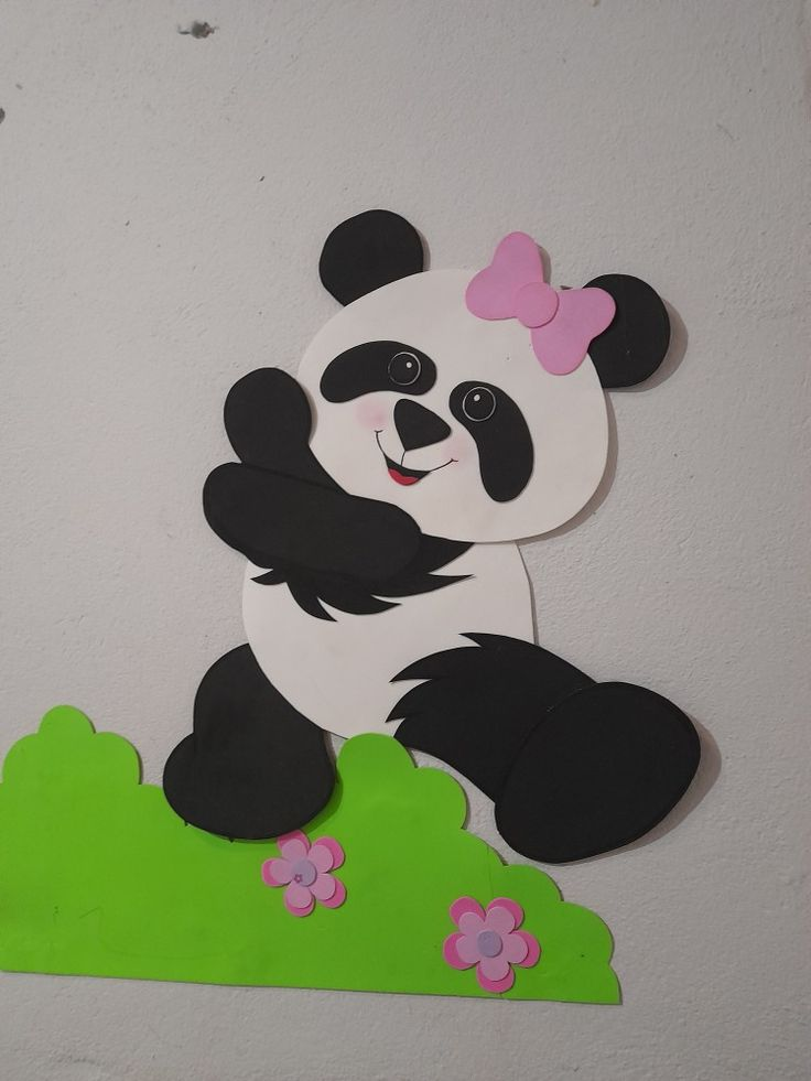 Panda decorativo em EVA