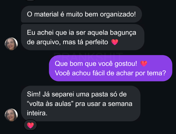 Depoimento sobre organização dos moldes
